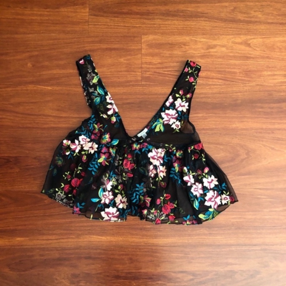 Sheer floral top
